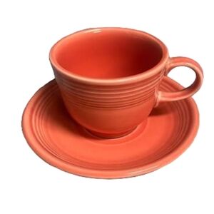 FIESTAWARE Persimmon Cup & Saucer - Fiesta Ware Tea Coffee